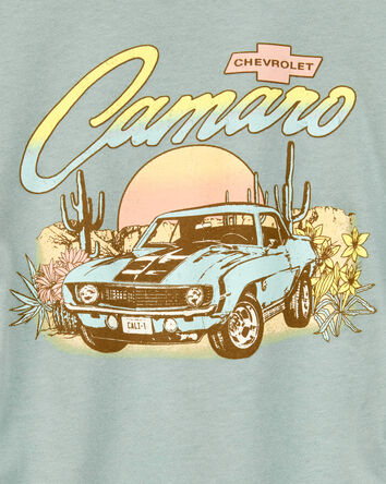 Enfant T-shirt à manches courtes imprimé de Camaro - Vert, 