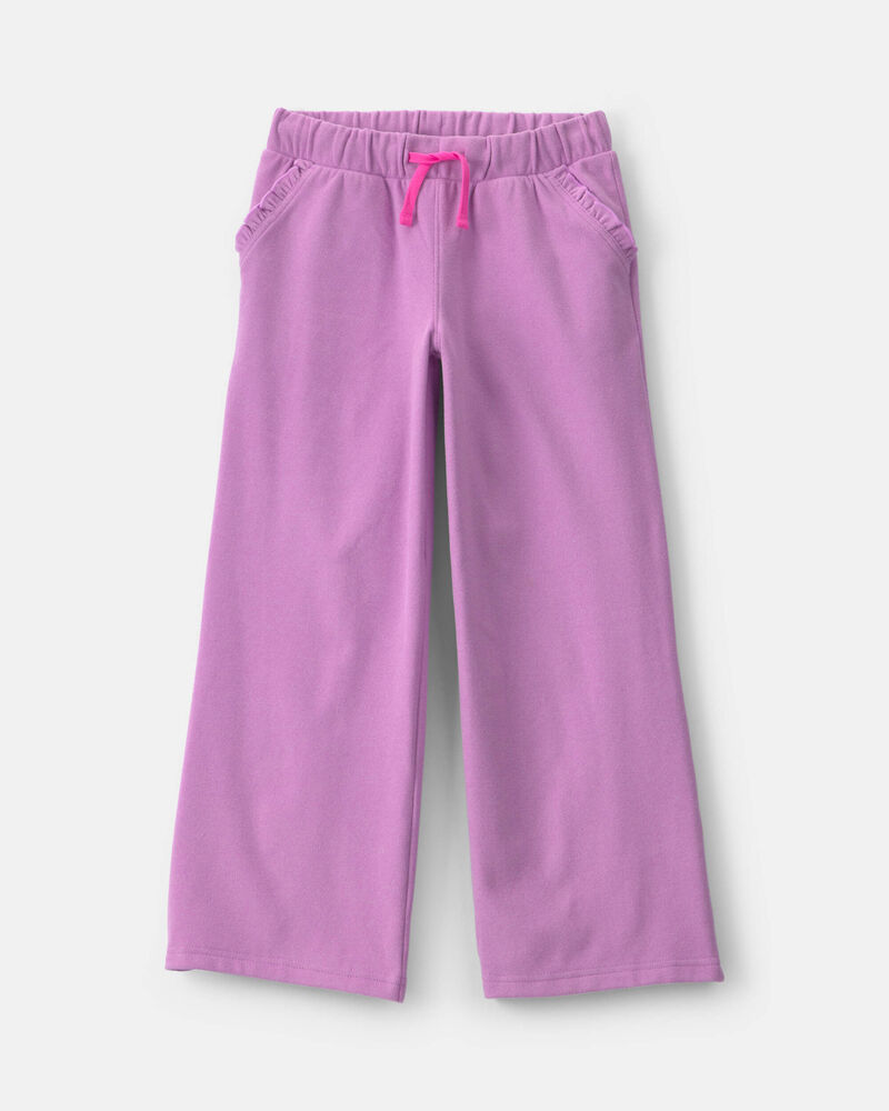 Girls Ribbed Pull-On Pants - Purple, image 1 of 4 slides