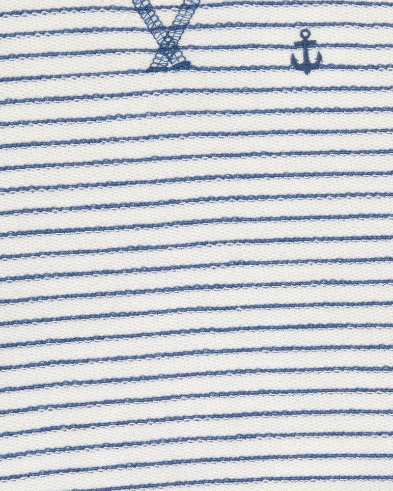 Bébé garçon - Ensemble 3 pièces rayé à ancre - Bleu, image 3 sur 5 diapositives
