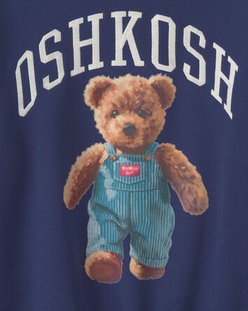 Adultes Chandail en molleton &agrave; motif ourson OshKosh &ndash; Bleu marine, 
