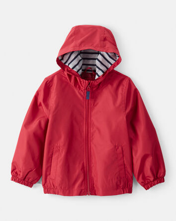 Toddler Boy Solid Windbreaker - Red, 