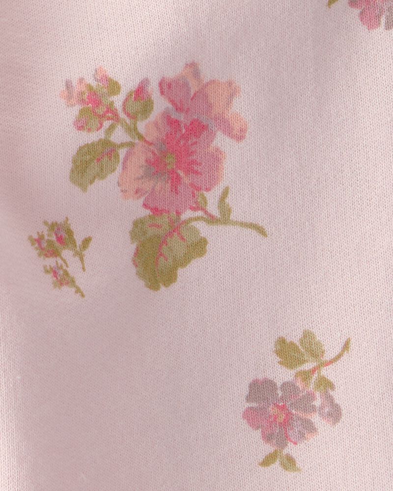 Baby Girl Floral Drawstring Knit Joggers - Pink, image 3 of 4 slides