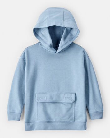 Toddler Boy Solid Fleece Long-Sleeve Hoodie - Blue, 