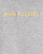 Baby Boy 'Main Squeeze' Short-Sleeve Hooded Romper - Grey, image 3 of 4 slides