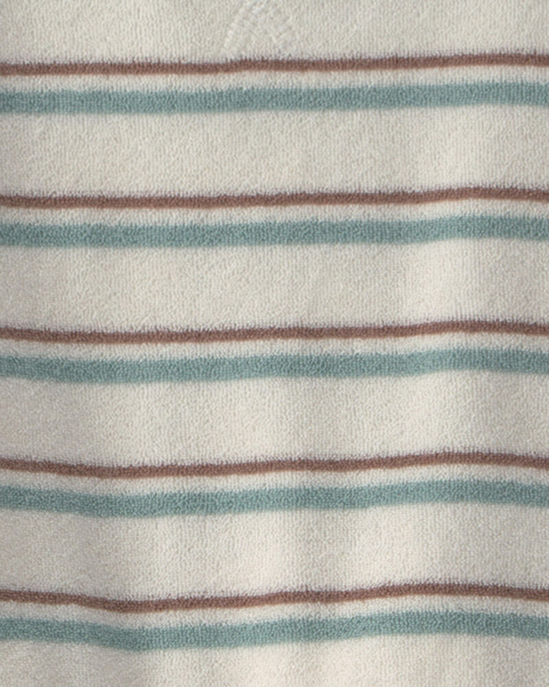 B&eacute;b&eacute; - Ensemble 2 pi&egrave;ces haut et short en tissu &eacute;ponge avec coton biologique &agrave; rayures, image 4 sur 4 diapositives