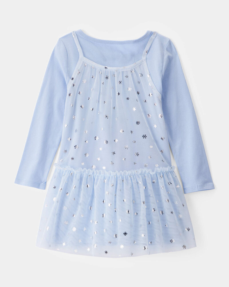 Toddler Girl Snowflake Ice Queen Tulle Dress, image 2 of 6 slides