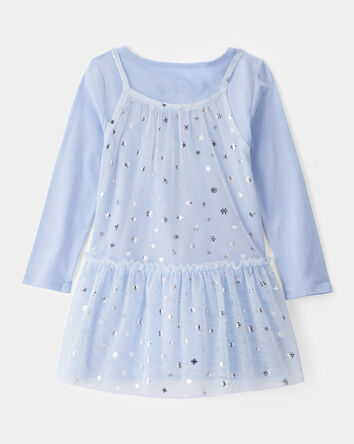 Toddler Girl Snowflake Ice Queen Tulle Dress, 