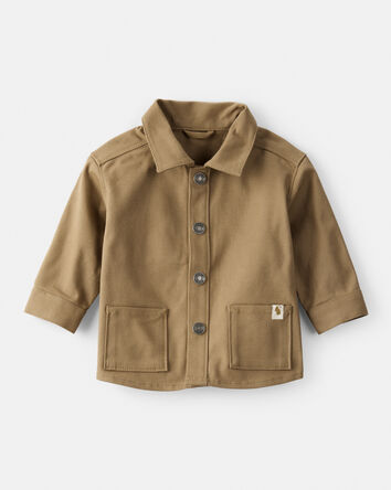 Bébé garçon - Blouson mode à manches longues en toile - Brun, 
