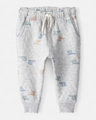 Baby Boy 2-Piece Helicopter Quilted Hoodie & Pant Set - Grey, image 2 of 4 slides