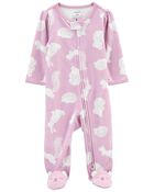 Baby Animal 2-Way Zip Cotton Sleeper Pyjamas, image 1 of 5 slides