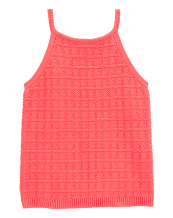 Kid Orange Knit Tank Top , 