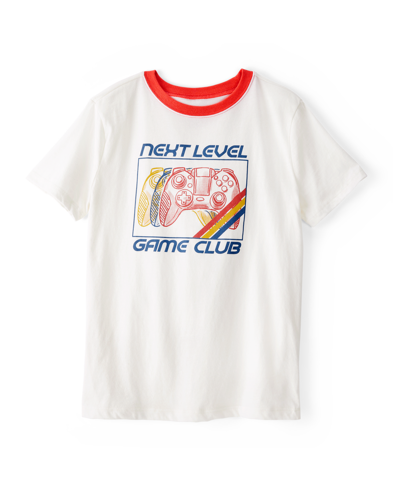Kid Game Club Short-Sleeve Graphic Tee - White, image 1 of 3 slides