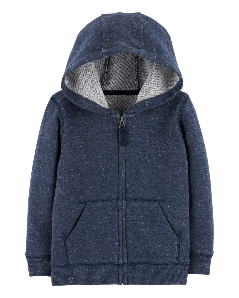 Marled Zip-Up French Terry Hoodie, image 1 of 2 slides