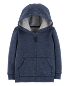 Marled Zip-Up French Terry Hoodie, image 1 of 2 slides