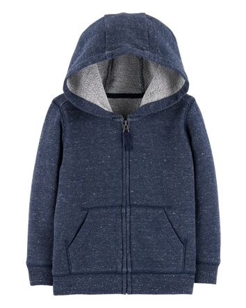 Marled Zip-Up French Terry Hoodie, 