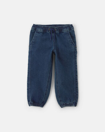 Toddler Boy Denim Joggers - Medium Wash, 