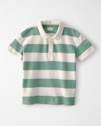 Boys Striped Collared Shirt Made with Organic Cotton, 