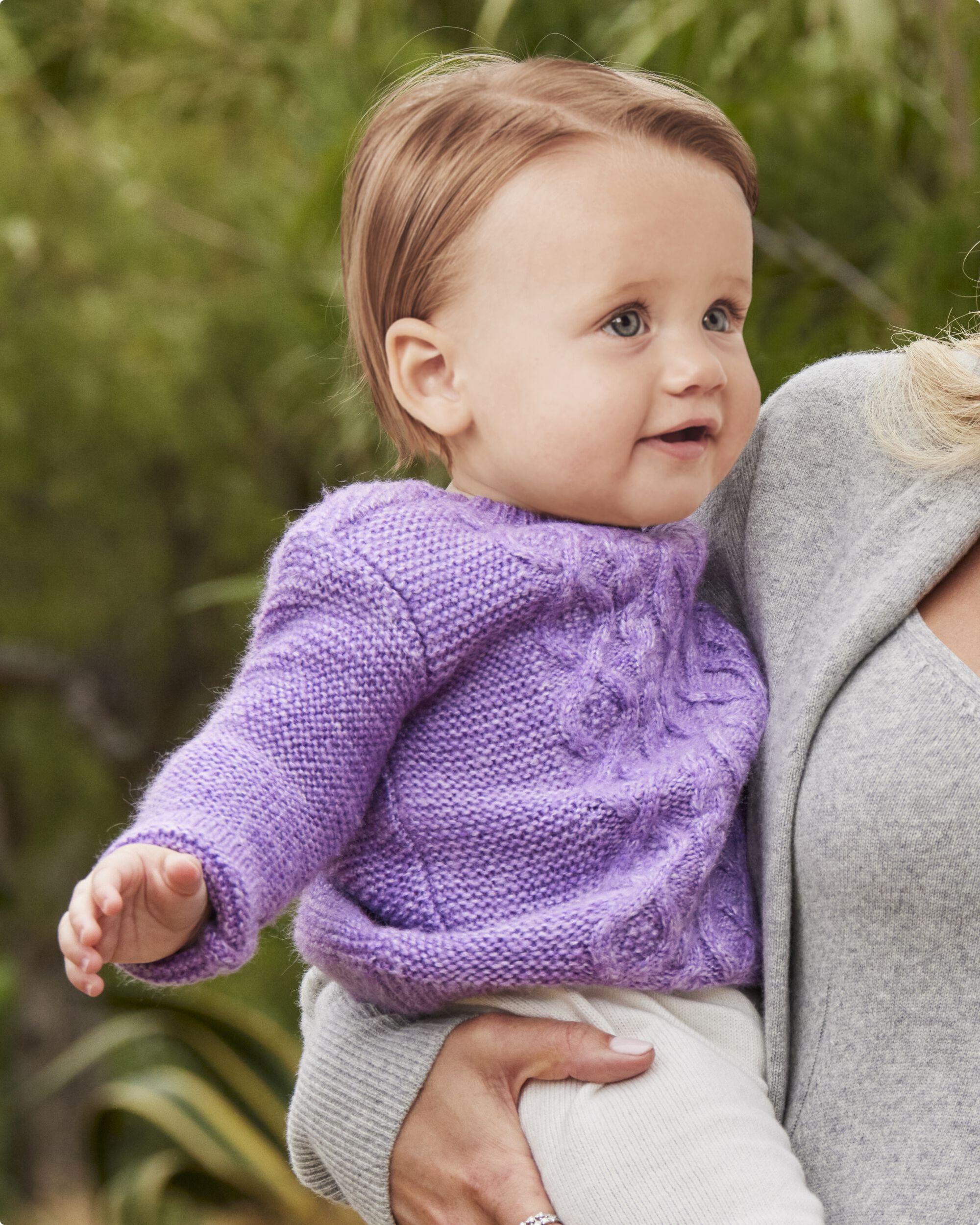 Purple outlet baby sweater
