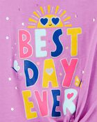 Best Day Ever Tie-Front Jersey Tee, image 2 of 2 slides