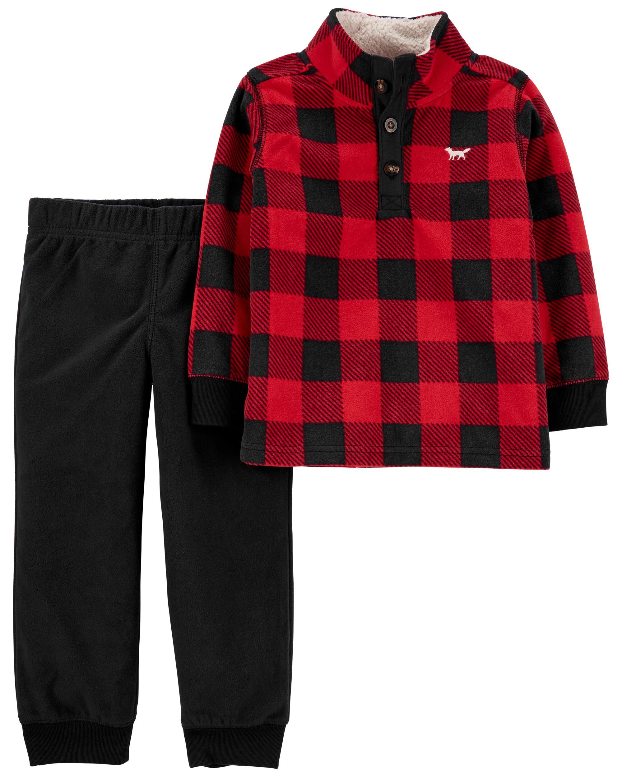 Buffalo check fleece pullover 2025