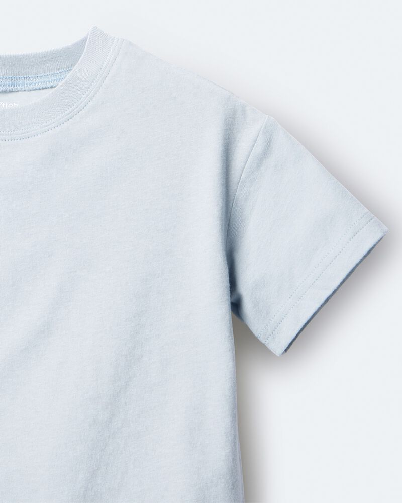 Toddler Neutral Short-Sleeve Relaxed Graphic Tee - Light Blue, image 6 of 6 slides