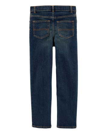 Enfant Jeans droit (coupe &eacute;troite) - d&eacute;lavage teint&eacute; authentique, 