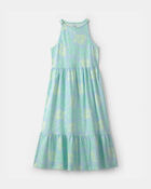 Filles - Robe maxi sans manches &agrave; motif de r&eacute;cif - Bleu/Vert, image 1 sur 3 diapositives