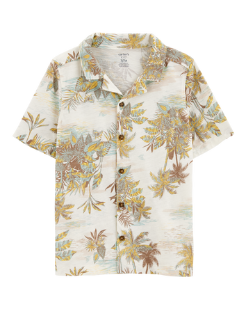Kid Palm Tree Button-Down Shirt, 