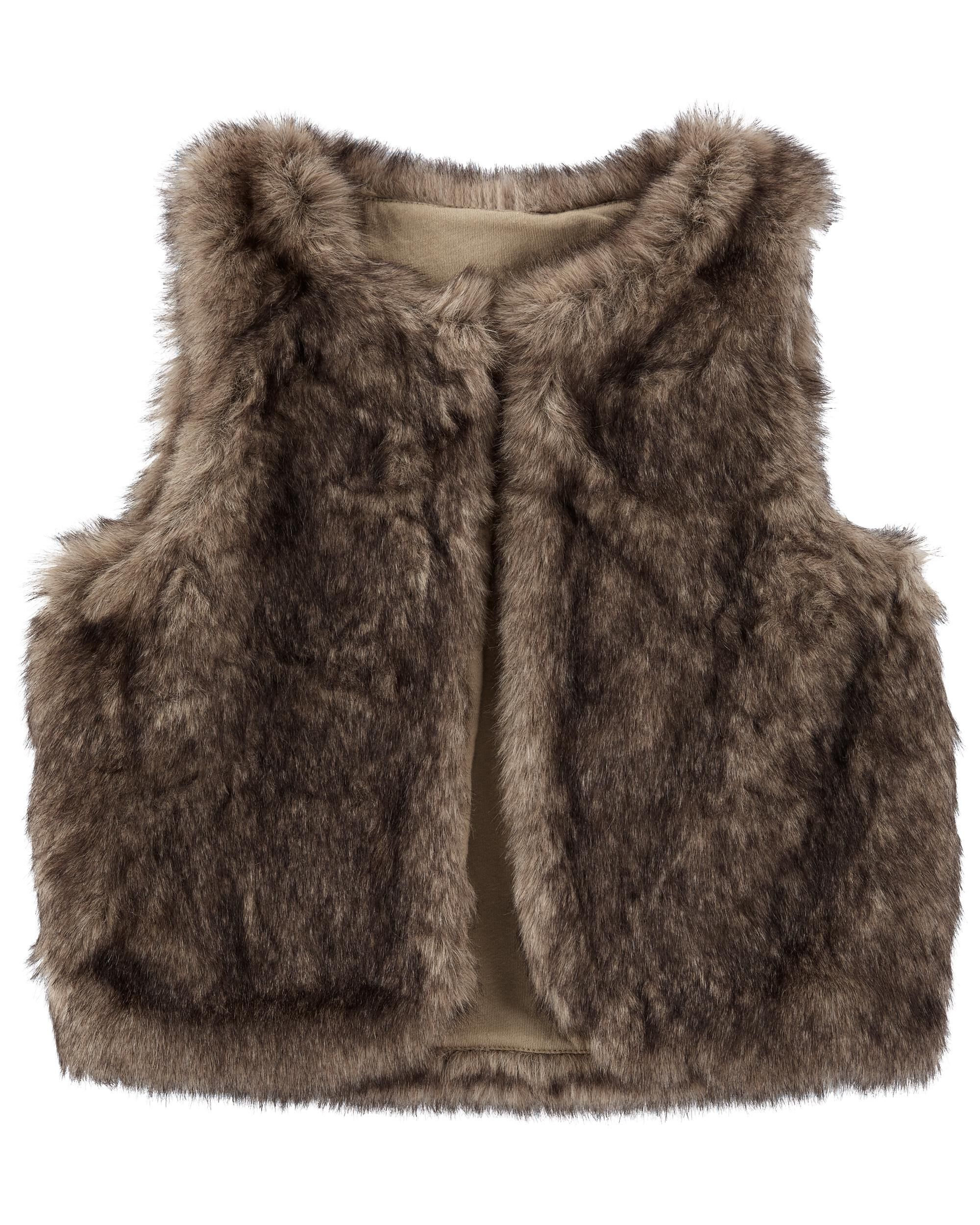 Child fur top vest