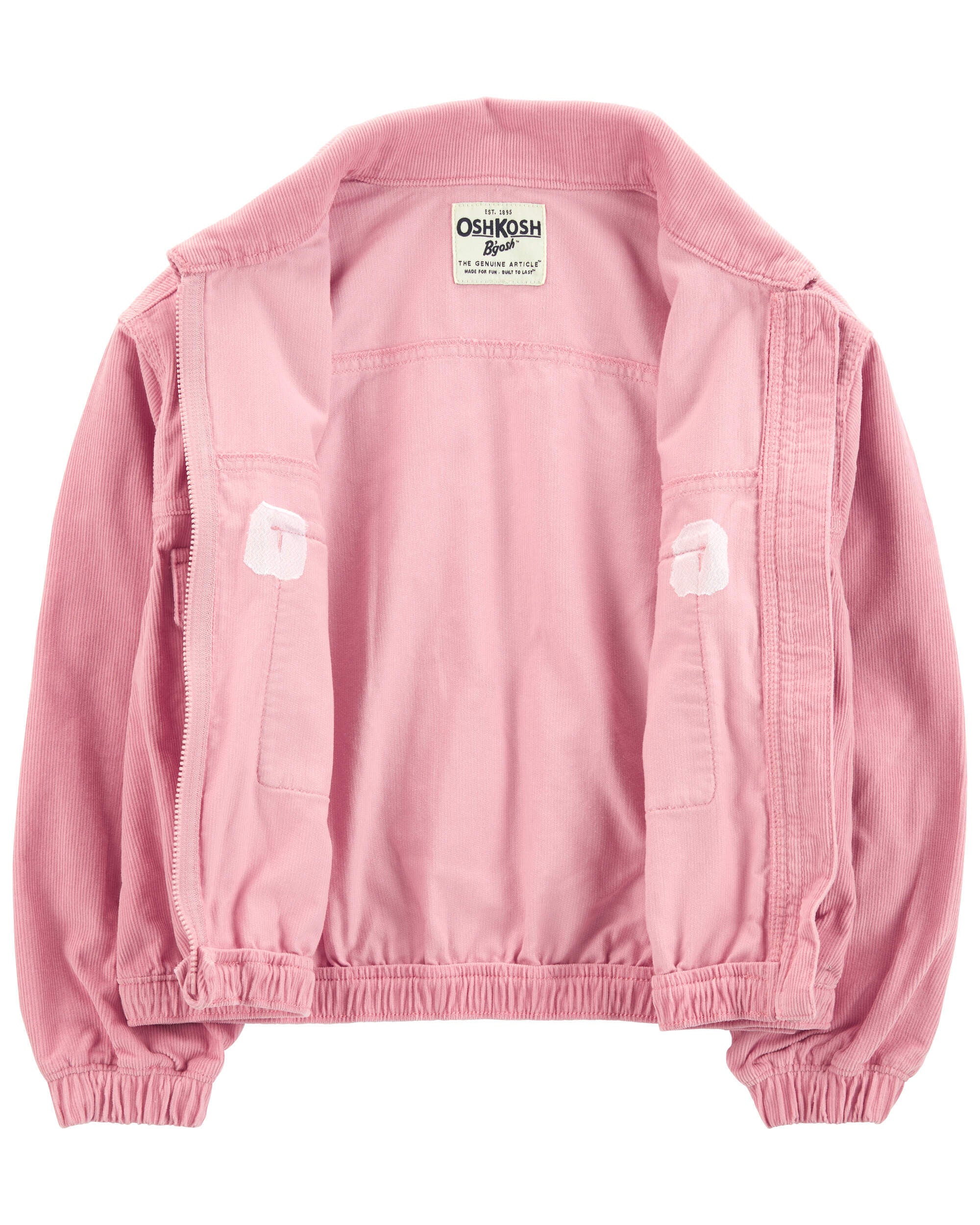 Baby pink corduroy jacket top