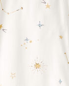B&eacute;b&eacute; - Grenouill&egrave;re PurelySoft &agrave; fermeture &agrave; glissi&egrave;re 2 sens, constellation - Cr&egrave;me, image 4 sur 6 diapositives