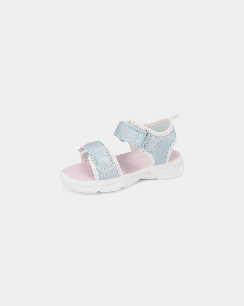 Toddler Girl Shell Light Up Sandals - Blue, image 6 of 6 slides