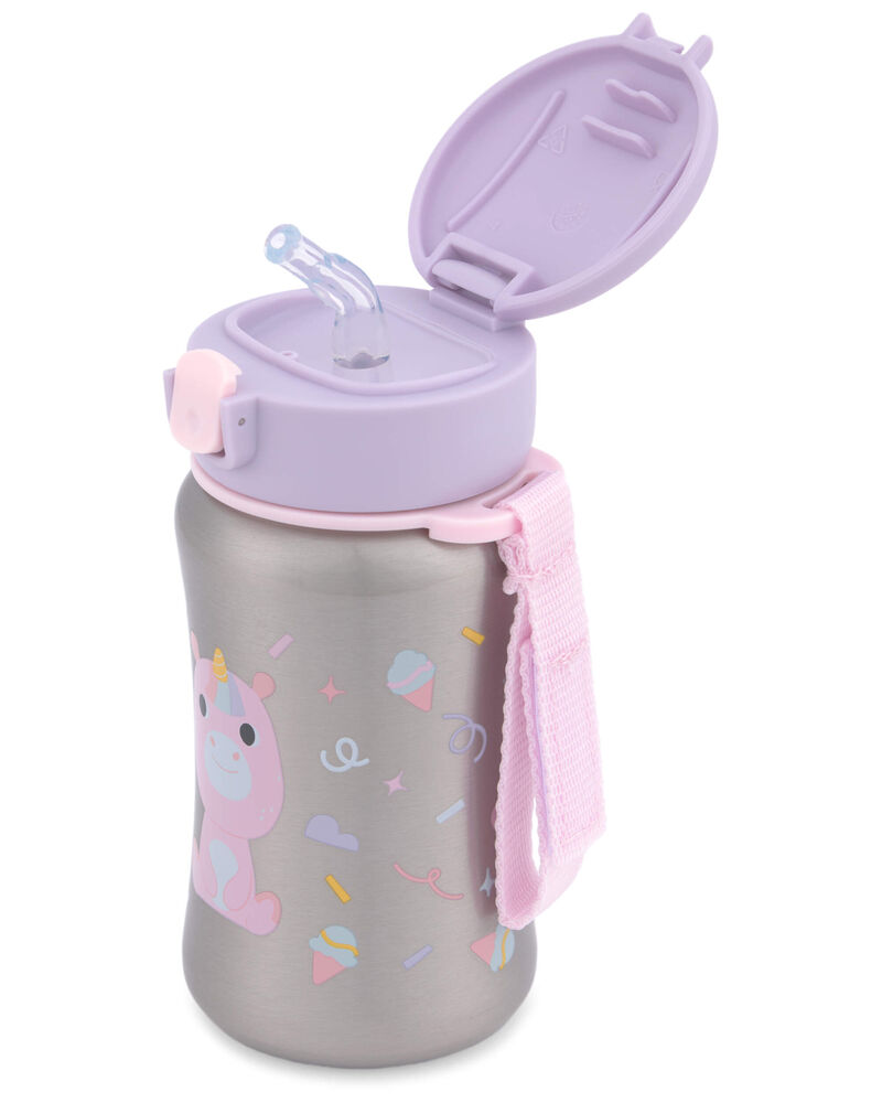 Besties Squad Stainless Steel Straw Bottle - Unicorn, image 3 of 3 slides