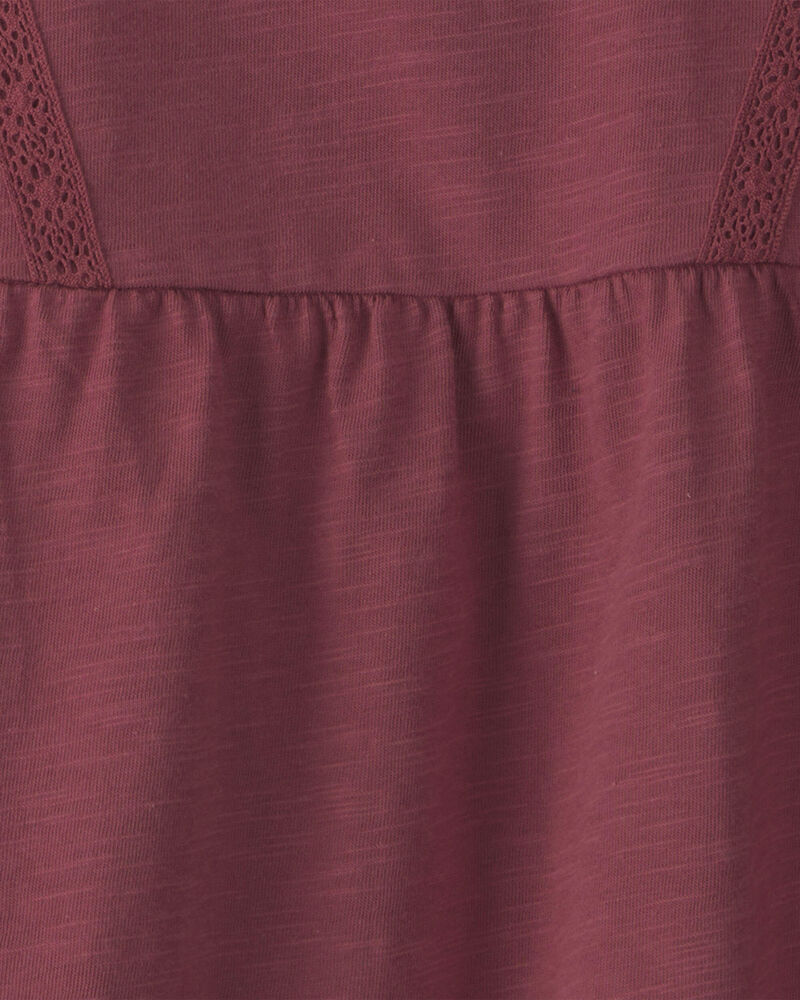 Girls Organic Cotton Peplum Top, image 3 of 3 slides