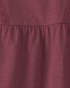 Girls Organic Cotton Peplum Top, image 3 of 3 slides