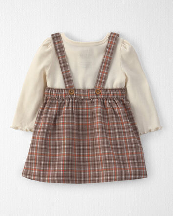 Baby Girl 2-Piece Organic Cotton Plaid Jumper Set, 