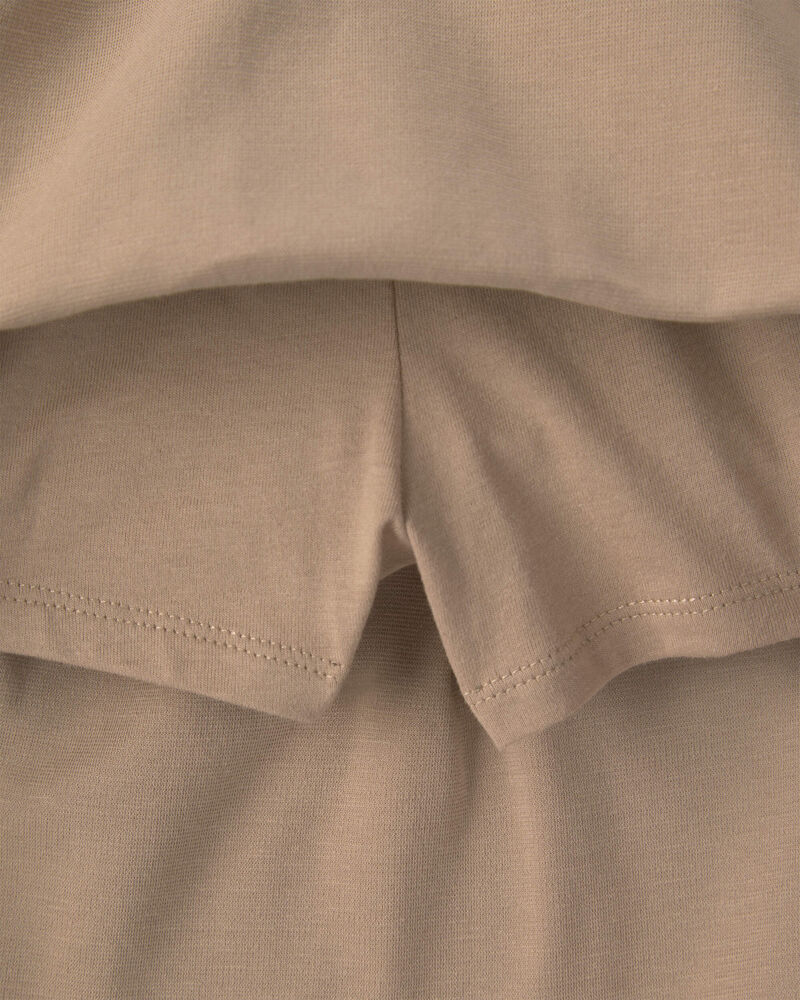 Girls Ponte Uniform Skort - Khaki, image 6 of 8 slides