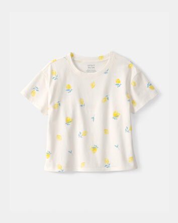 Tout-petit fille - Haut &agrave; motif de citrons - Cr&egrave;me, 