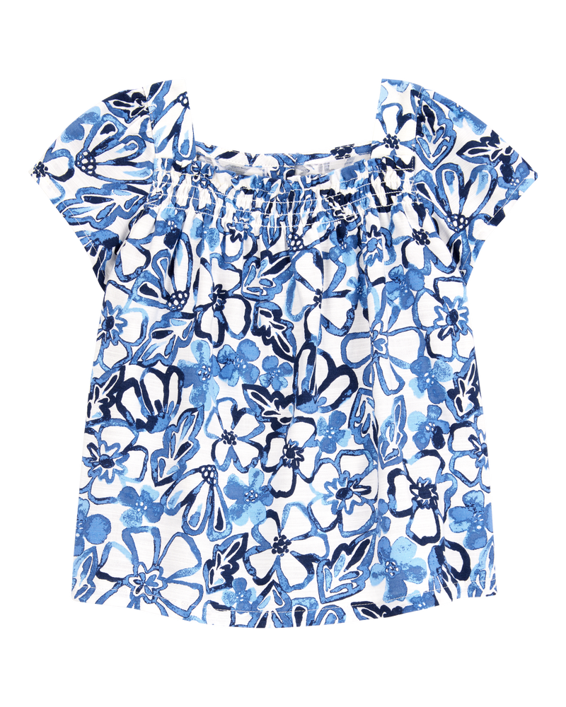 Baby Floral Short-Sleeve Fashion Top - Floral, image 1 of 3 slides