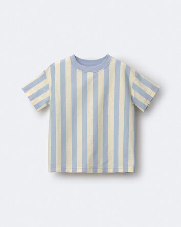 Tout-petit gar&ccedil;on - T-shirt d&eacute;contract&eacute; &agrave; rayures - Bleu/Jaune, 