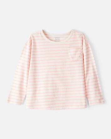 Tout-petit fille - Haut à manches longues rayé – Rose, 
