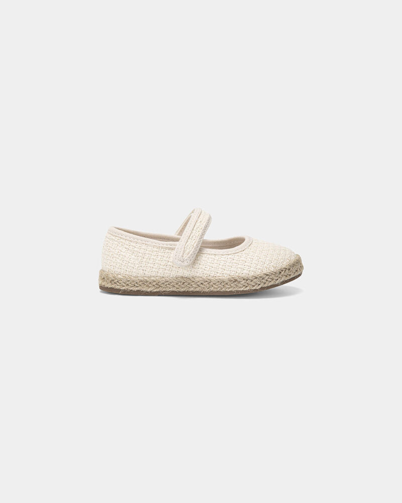 Toddler Girl Woven Casual Shoes - Cream, image 2 of 6 slides