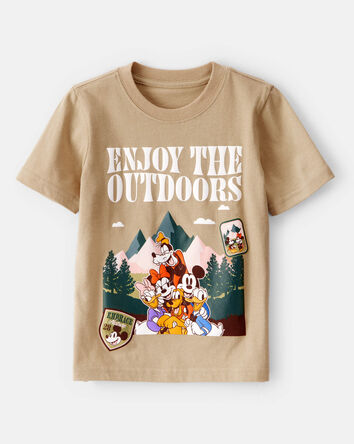 Toddler Boy "Enjoy The Outdoors" Mickey & Friends Short-Sleeve Graphic Tee - Brown, 