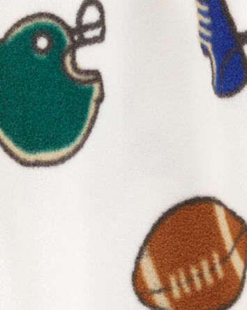 Toddler 1-Piece Football Fleece Footless Pyjamas, 