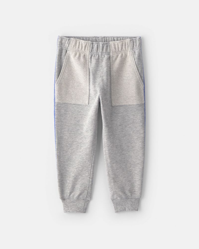 Toddler Boy 2-Piece 'Team Player' French Terry Sweatshirt & Pant Set - Grey, image 3 of 7 slides