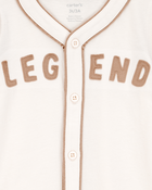 Toddler Legend Baseball Button-Down Vintage Tee, image 2 of 3 slides