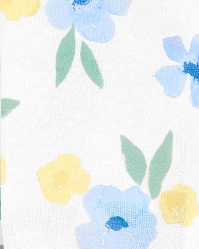 Toddler Floral Loose Fit Ribbed 2-Piece Pyjamas, image 2 of 3 slides