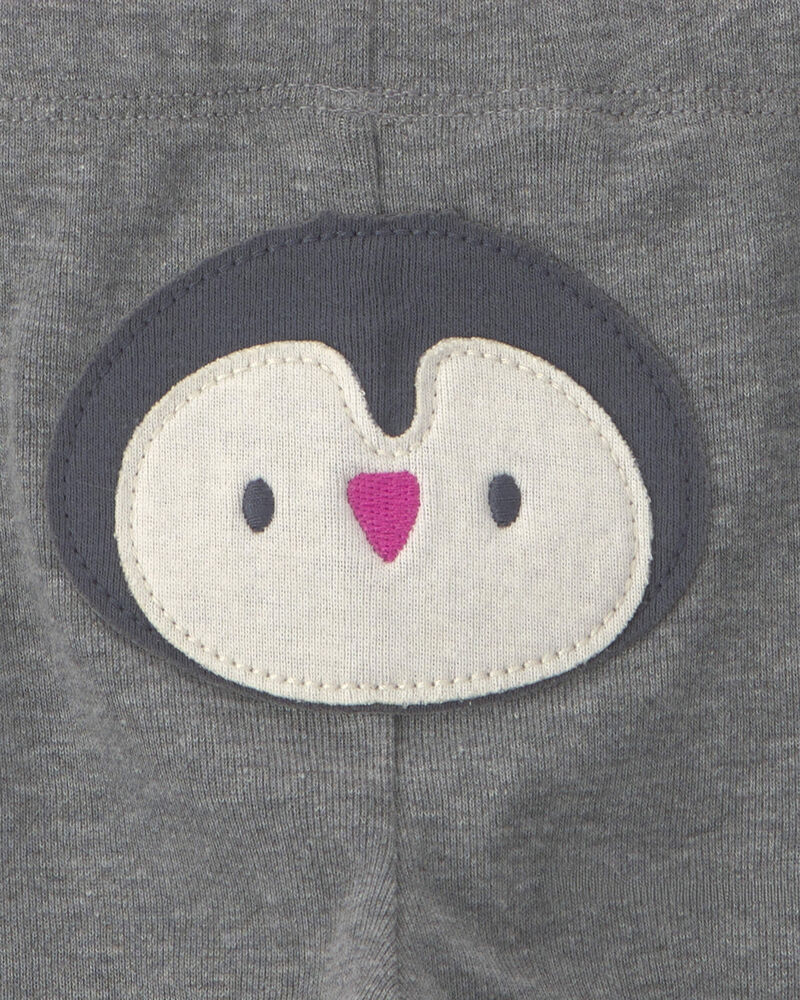 Baby Girl 3-Piece Penguin Long-Sleeve Bodysuit & Pant Set - Pink, image 5 of 6 slides