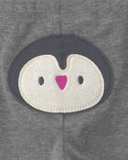 Baby Girl 3-Piece Penguin Long-Sleeve Bodysuit & Pant Set - Pink, image 5 of 6 slides