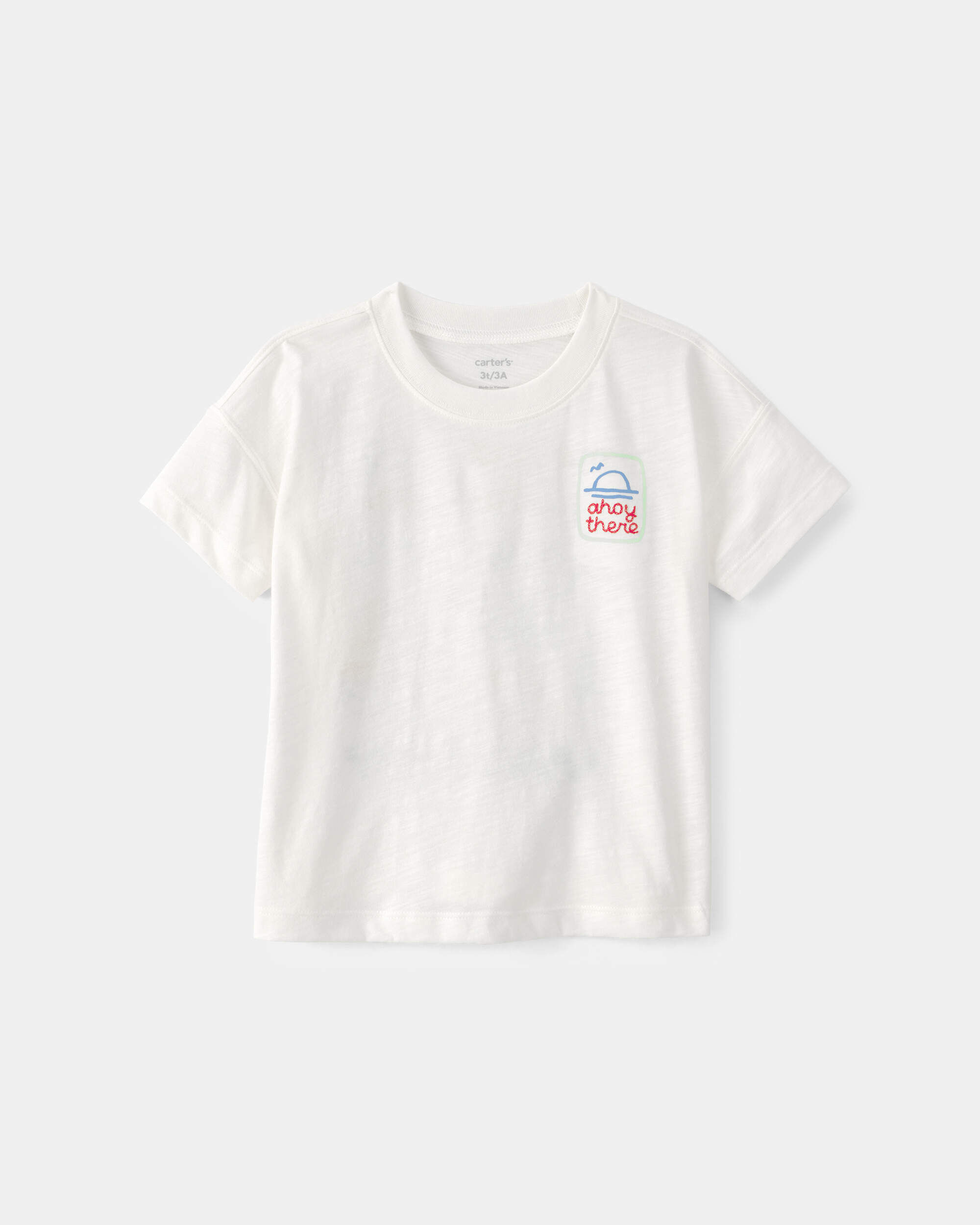 Toddler 'Ahoy There' Graphic Tee - White | Carter's Oshkosh Canada